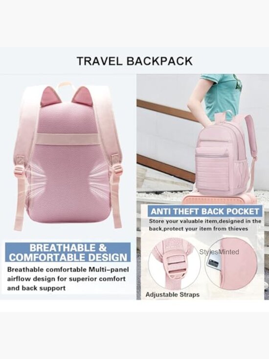 Water-Resistant Travel Backpack with Laptop Compartment, Anti-Theft main image 5